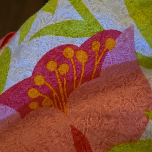 Lilly Pulitzer Floral Strapless Dress Pink Yellow Lime White Cotton sz 0 EUC - Picture 10 of 12